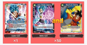 Leader Card Battle Card Extra Card - Bandai Dragon Ball Super Galactic Battle God Charge