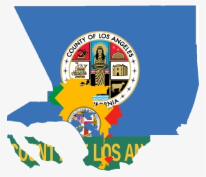 Flag Map Of Los Angeles - Seal Of Los Angeles County, California