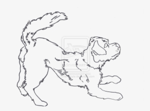 Drawn Pice Dog - Contour Line Drawing Of Dog