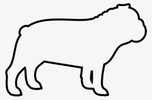 Bulldog Rubber Stamp - Rubber Stamp Dog Outline