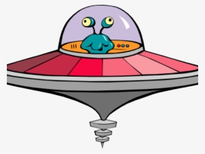 Original - Alien In Ufo Cartoon