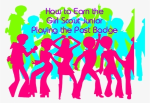 How To Earn The Junior Girl Scout Playing The Past - Cafepress Disco Tile Coaster