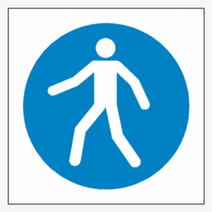 Use Walkway Symbol Sign - Pedestrian This Way Sign