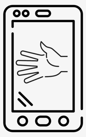 Icon Of Right Hand On Cellphone, Reaching For Handshake - Mobile Phone Case