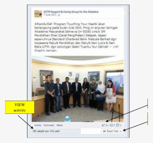 Examples Of Like, View And Share Activities In Addition, - Universiti Teknologi Mara System