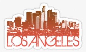 Los Angeles Skyline T-shirt Design Los Angeles Skyline, - Hollywood Sign