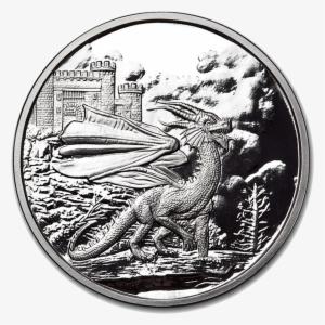 welsh red dragon 5oz silver proof round - silver