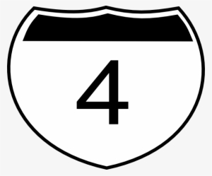Interstate Sign I4 Clip Art - Interstate Sign Outline