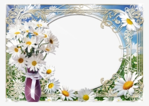 Summer Photo Frame Bouquet Of Daisies