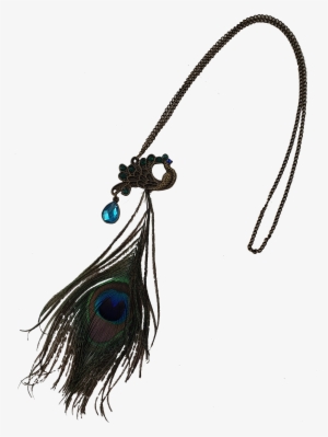 Exotica Peacock Feather Necklace - Necklace