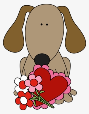 Valentine's Day Dog Clip Art - Valentine's Day Dog Cartoon