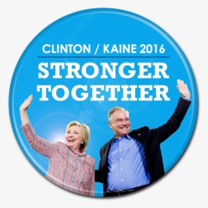 Clinton Kaine Button - Buttonsmith Reusable Pinback Name Tag - Pack Of 25