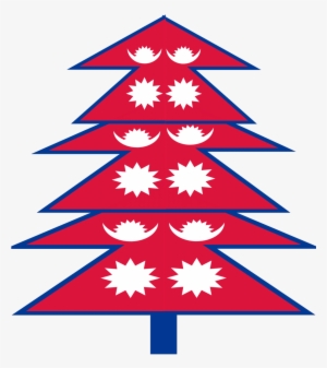 Oh No On Twitter - Nepal Flag Christmas Tree