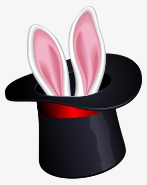 Cool Bunny Magic Hat Clipart - Rabbit