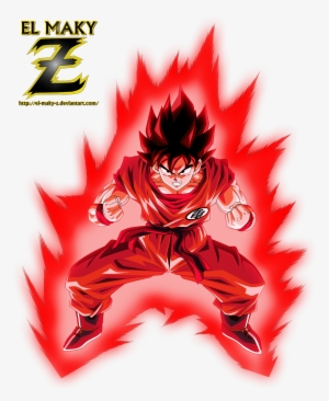 El Nuevo Goku Dragonball Z Saiyan Saga - Goku Kaioken Aura Png