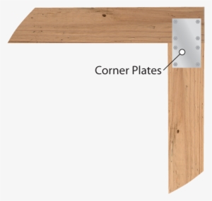 Metal Corner Plates Help Secure The Vertical Posts - Corner Plate For Wood