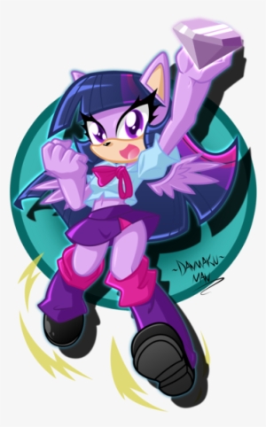 Danmakuman, Belly Button, Chaos Emerald, Clothes, Crossover, - Twilight Sparkle Mobian