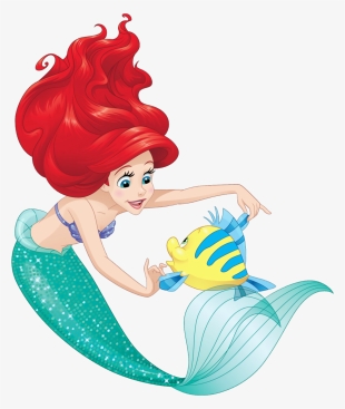 Ariel And Her Friend - Disney Princess Artworks Png
