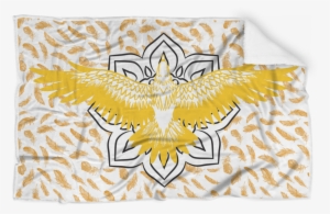 Eagle Gold Feathers Blanket