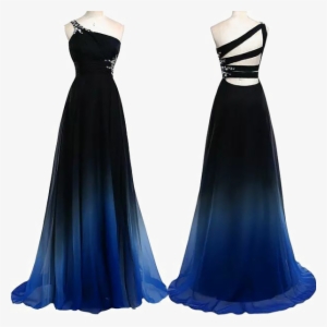 Cocktail Dresses For Prom Png Free Download - Black Fade Prom Dress