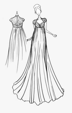 Gown Clothing Formal Wear Fashion Sketch - Drawing