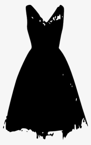 Prom Gown Clipart - Little Black Dress Vector