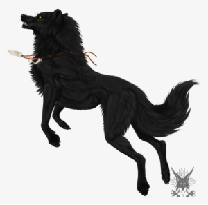 Black Wolf By Napoisk-d9xdqin - Deviantart Wolf Art Png