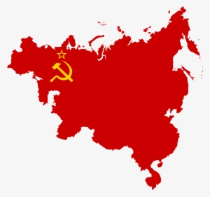 Flag Map Of Communist Influence In Europe & Asia - Europe Asia Flag Map