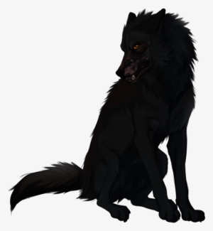 Black Wolf Drawing Would Make A Cool Tattoo - Transparent Black Wolf With Yellow Eyes