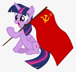 Muddyfudger, Communism, Female, Flag, Folded Wings, - My Little Pony