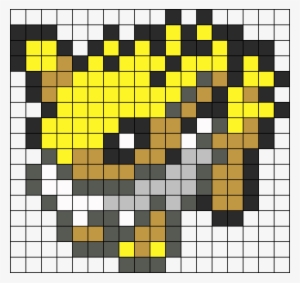 Flareon Pixel Art Grid