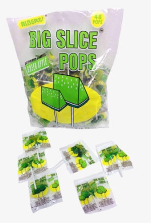 Big Slice Green Apple Pops - Alberts Big Slice Pops Pineapple
