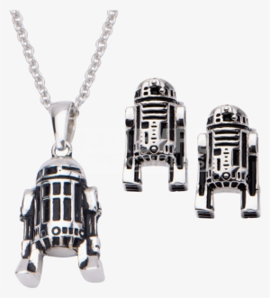 "womens Sterling Silver 3d R2-d2 Necklace"