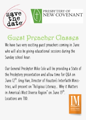 preacher classes - save the date