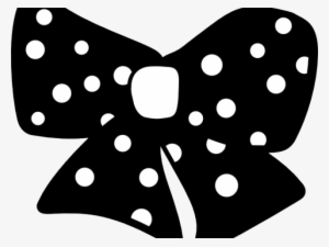 Dots Clipart Black Hair Bow - Minnie Mouse