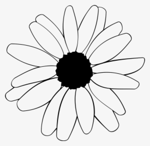 Daisy Outline Png Clip Library Download - White Outline Daisy