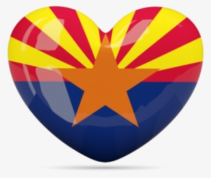 Illustration Of Flag Of<br /> Arizona - Arizona Heart Flag