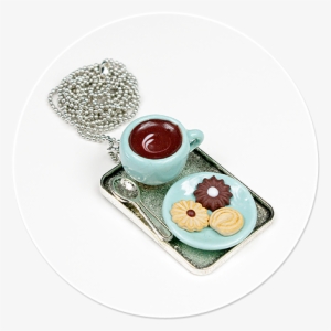 Necklace With Cup And Cookies No - Lebkuchen