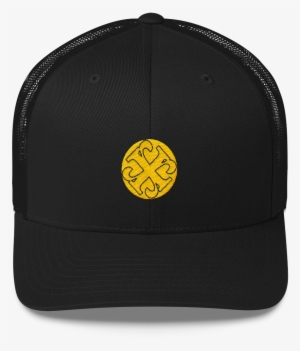 Image Of Replyreply Mesh Hat Gold Button - Black Cap Black Embroidery