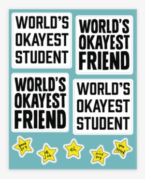 World's Okayest Sticker/decal Sheet