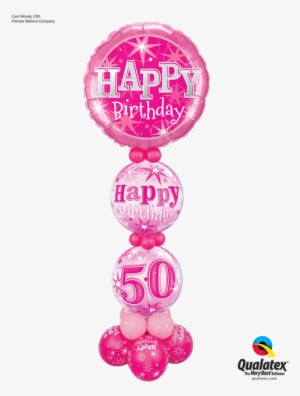 Hot Pink Sparkle Happy Birthday Foil Balloon