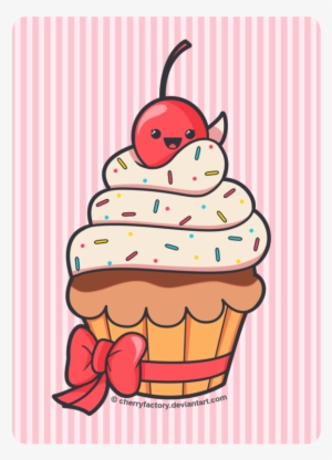 Cute Cupcake By ~cherryfactory On Deviantart - Cute Cupcakes Drawing Art