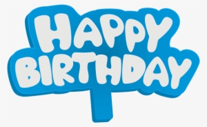 Blue Happy Birthday Png Clip Art Picture - Calligraphy