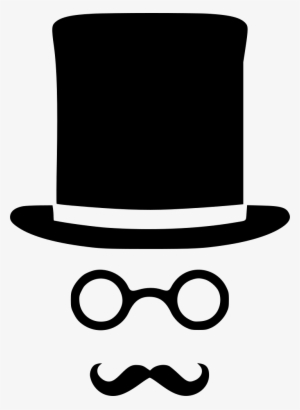 Clipart Mustache Gentleman Hat - Icon