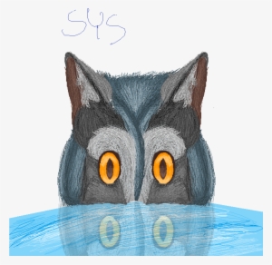 Cat Owl) - Drawing