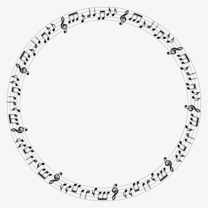 1733 Free Clipart Of A Music Note Frame - Circle Of Music Notes