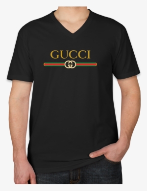 Awesome Gucci Logo Print Unisex V Neck T Shirt - Gucci Shirt Men Red