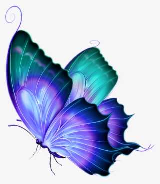 Transparent Blue And Green Deco Butterfly Png Clipart