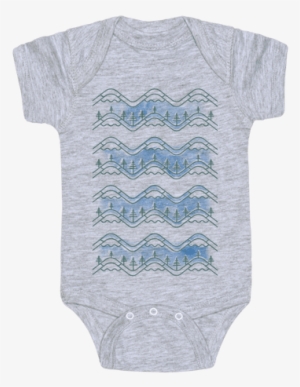 Watercolor Mountains Baby Onesy - Clever Girl Onesie