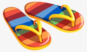 Transparent Beach Flip Flops Png Clipart - Sandal Clipart